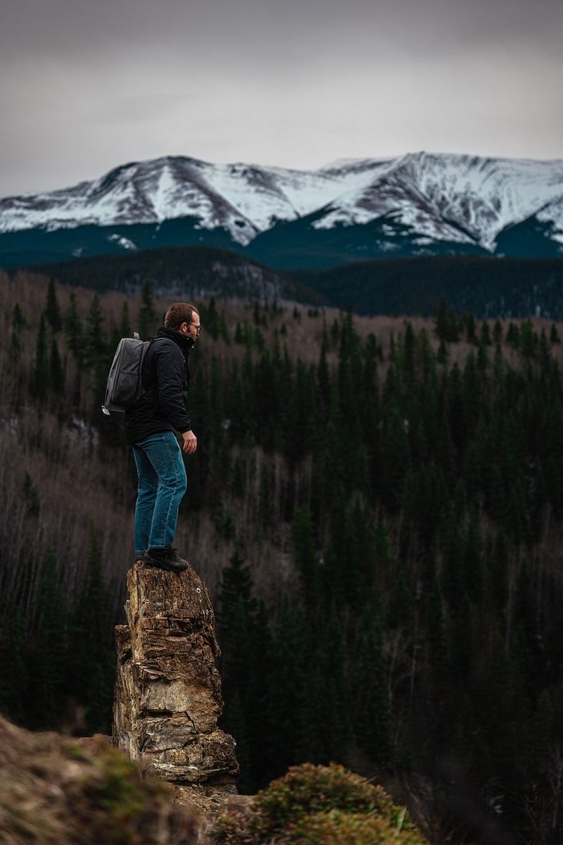 Hiking in nature